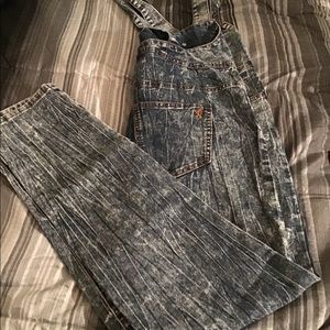 High waisted overalls